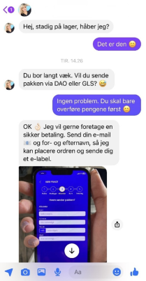 eksempel på sms forsøg phishing